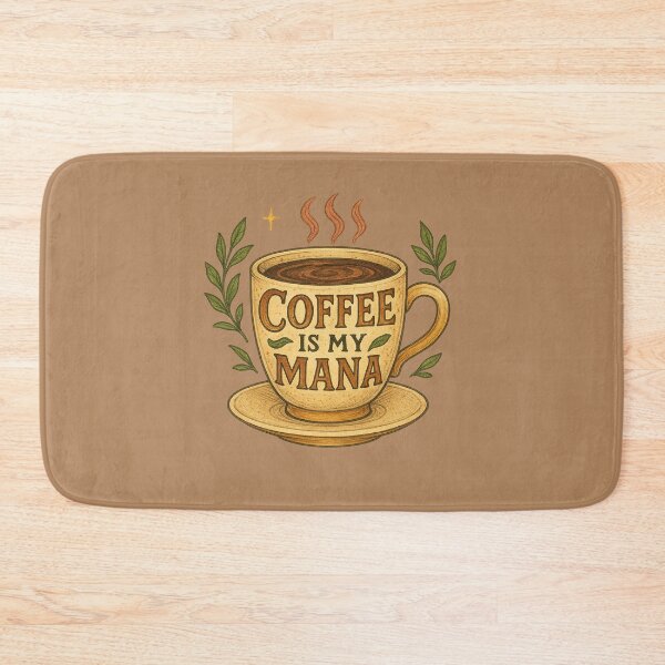 Item preview, Coffee Is My Mana Funny Gamer Fantasy Magic Drink Design designed and sold by FrictionMaxxing.