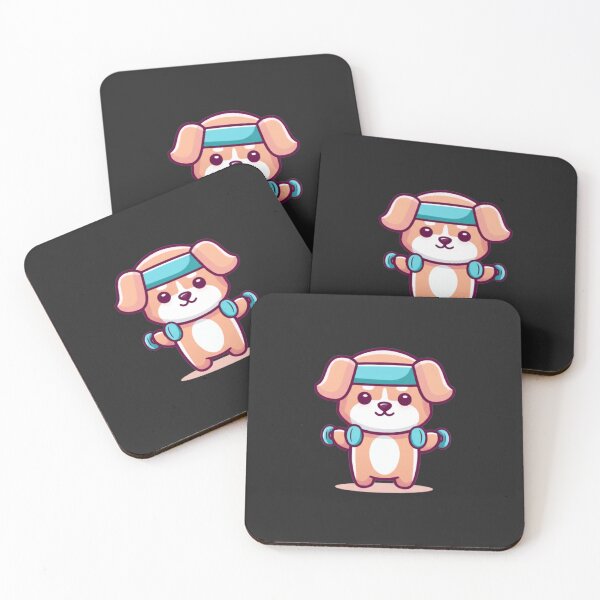 Item preview, Chibi Dog Fitness Lover – Cute Kawaii Puppy Workout Cartoon Design designed and sold by ColorSplash123.