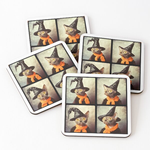 Item preview, Adorable Halloween Devon Rex Cat – Witch Costume Photobooth designed and sold by RockFireMerch.