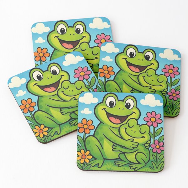 Item preview, Happy Frogs Hugging in a Flower Garden designed and sold by LumoFreak.
