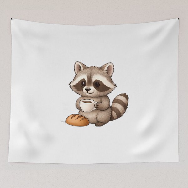 Item preview, Coffee Raccoon – Slow Mornings & Warm Sips designed and sold by GoxyVision.