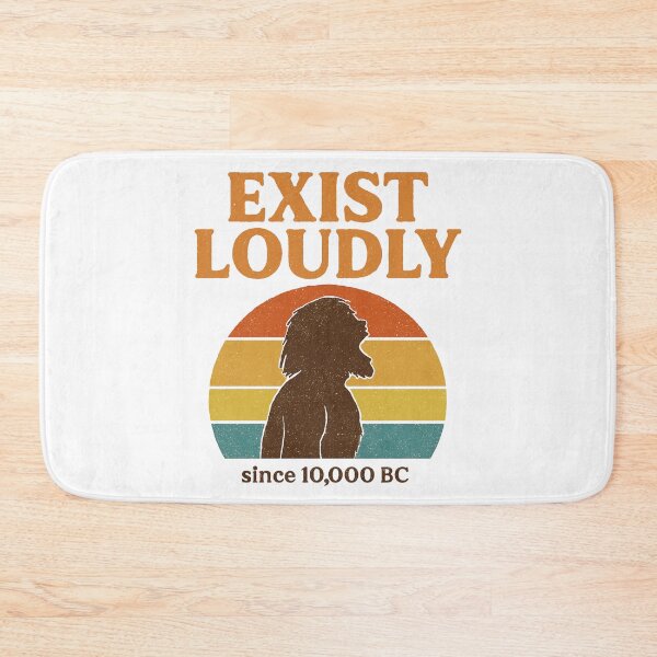 Item preview, Exist Loudly – Retro Caveman Poster Style Design designed and sold by mawelly.