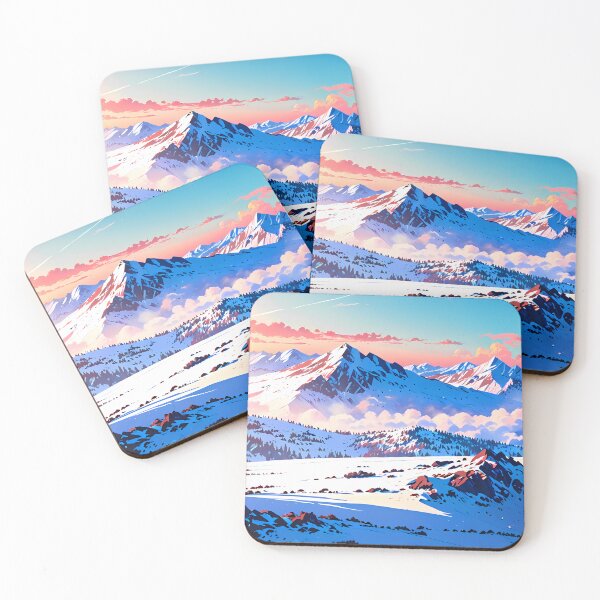 Item preview, Frozen Peaks in Winter Sunlight designed and sold by HikariMoments.