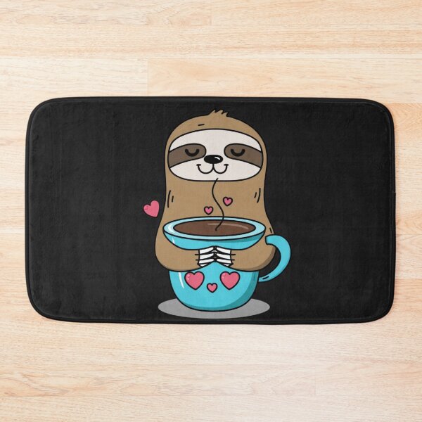 Item preview, Chibi Sloth Coffee Lover – Cute Kawaii Sloth Hugging Coffee Cup Cartoon Design designed and sold by ColorSplash123.