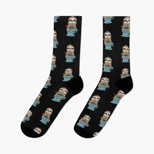 Item preview, Chibi Sloth Coffee Lover – Cute Kawaii Sloth Hugging Coffee Cup Cartoon Design designed and sold by ColorSplash123.