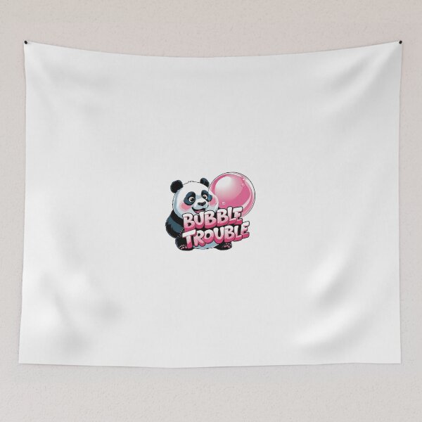 Item preview, A panda bear has problems with chewing gum [Bubble Trouble] designed and sold by MyPixelFun.