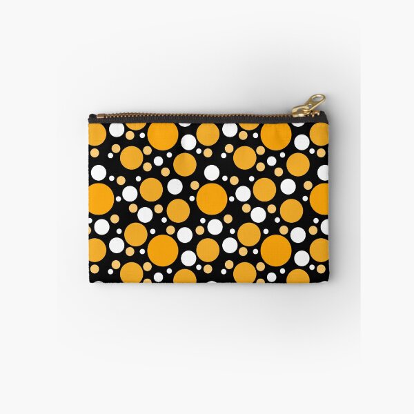 Item preview, Abstract Random Saffron Yellow and White Polka Dots  designed and sold by POLKAIWERX.