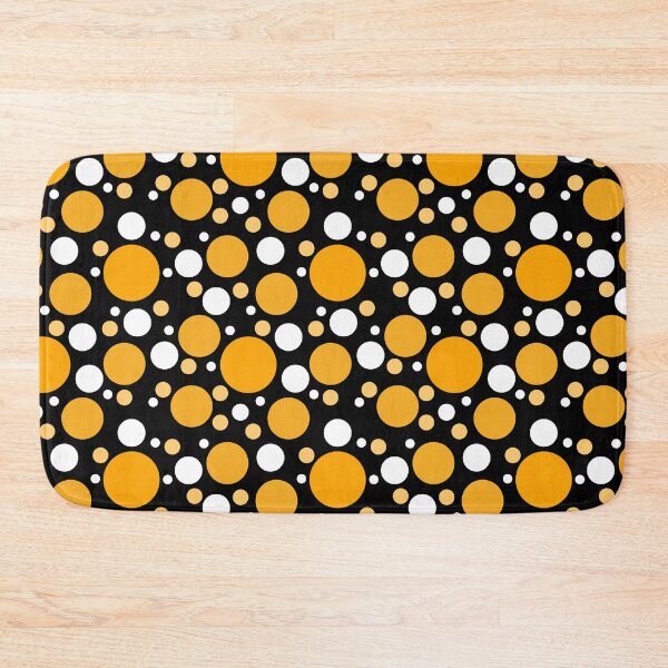 Item preview, Abstract Random Saffron Yellow and White Polka Dots  designed and sold by POLKAIWERX.