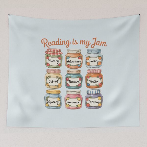 Item preview, Reading is my jam designed and sold by FatBirdie.