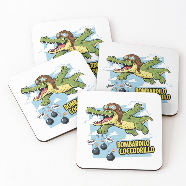 Item preview, Bombardilo Coccodrillo - Vintage Cartoon Crocodile Pilo designed and sold by NexusPrints379.