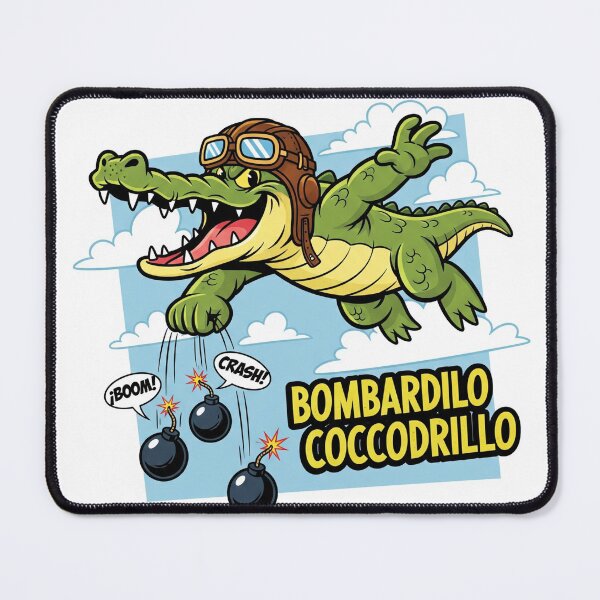 Item preview, Bombardilo Coccodrillo - Vintage Cartoon Crocodile Pilo designed and sold by NexusPrints379.