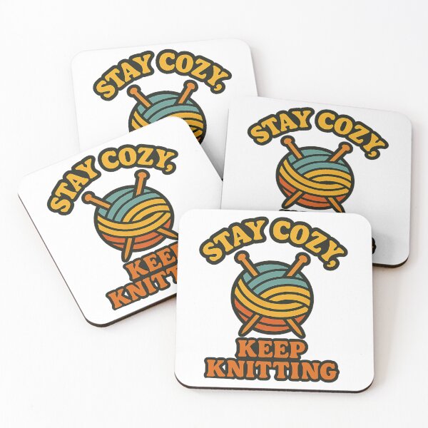 Item preview, Stay Cozy Keep Knitting Retro Design designed and sold by Graphics4X.