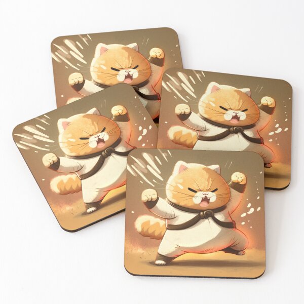 Item preview, KARATE Kitty - Kyokushin Cat - Cat HUMOR designed and sold by CleverCulture.