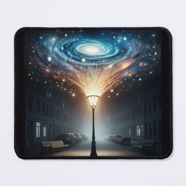 Item preview, streetlamp and galaxy designed and sold by Dogandesighn.