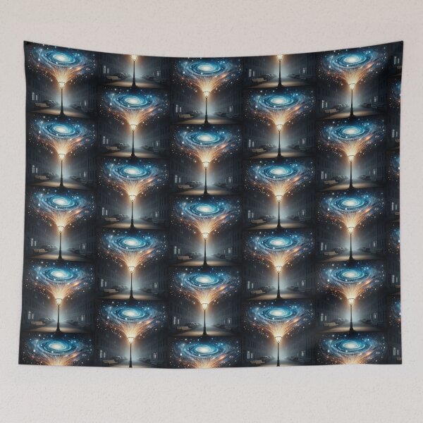 Item preview, streetlamp and galaxy designed and sold by Dogandesighn.