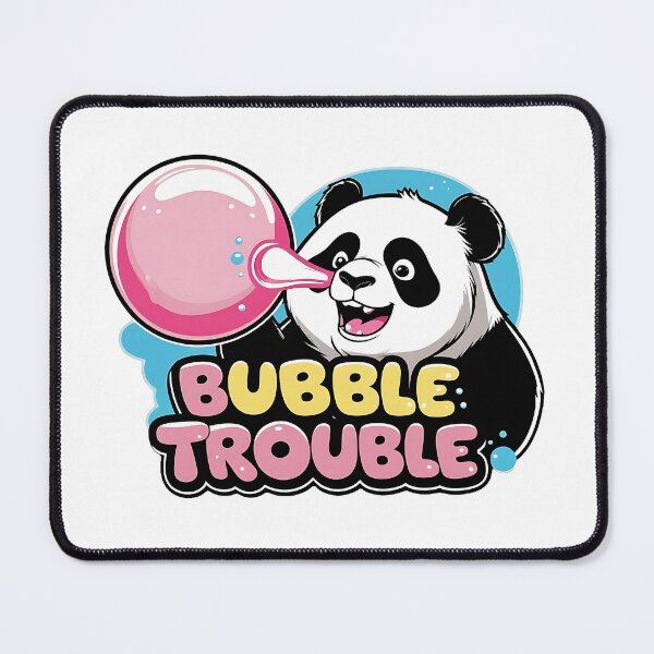 Item preview, Funny panda bear who is chewing gum and is in trouble - BUBBLE TROUBLE designed and sold by MyPixelFun.