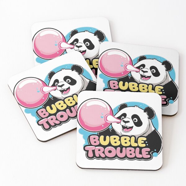 Item preview, Funny panda bear who is chewing gum and is in trouble - BUBBLE TROUBLE designed and sold by MyPixelFun.