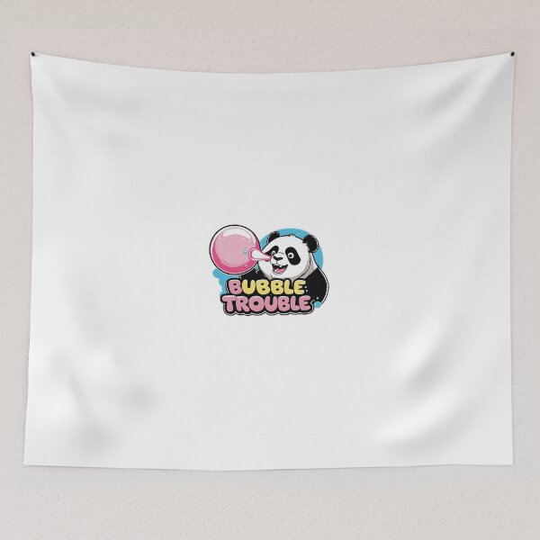 Item preview, Funny panda bear who is chewing gum and is in trouble - BUBBLE TROUBLE designed and sold by MyPixelFun.