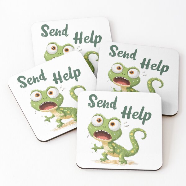 Item preview, Funny Meme - Send Help Gecko designed and sold by hamishby.