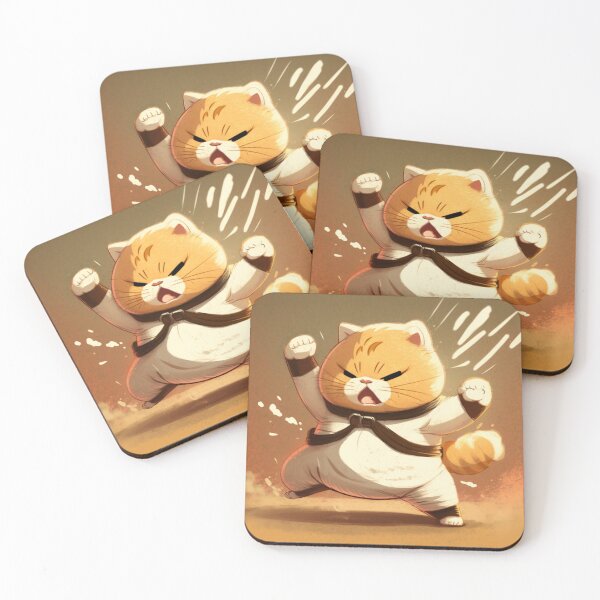 Item preview, KARATE Kitty - Kyokushin Cat - Cat HUMOR designed and sold by CleverCulture.