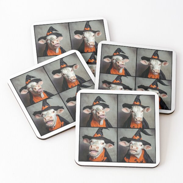 Item preview, Funny Cow in Witch Costume – Halloween Photobooth designed and sold by RockFireMerch.