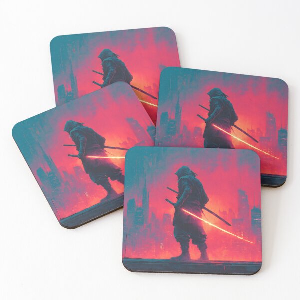 Item preview, Cyberpunk Ninja with Glowing Katana designed and sold by Pir8prints.