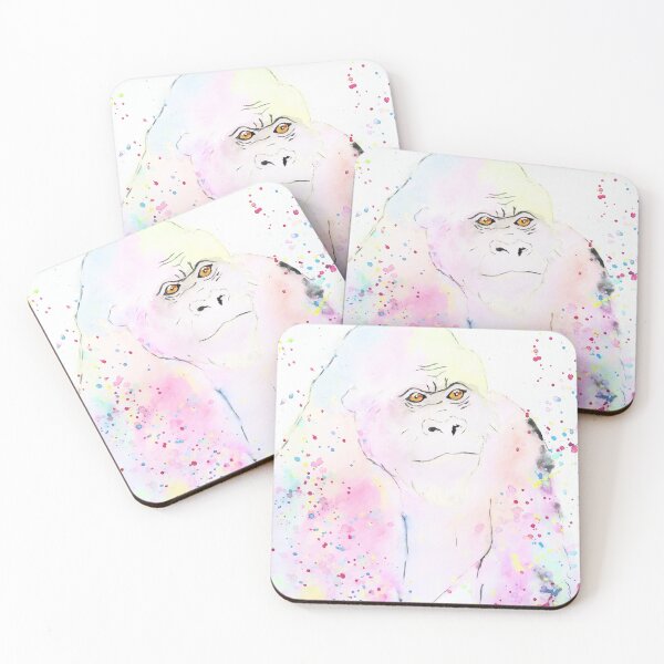 Item preview, Gentle Giant – Watercolor Gorilla Portrait Hand Painted designed and sold by RoarWithin.