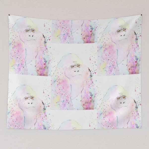 Item preview, Gentle Giant – Watercolor Gorilla Portrait Hand Painted designed and sold by RoarWithin.