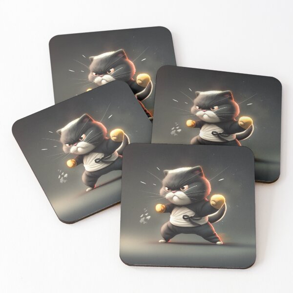 Item preview, KARATE Kitty - Kyokushin Cat - Cat HUMOR designed and sold by CleverCulture.