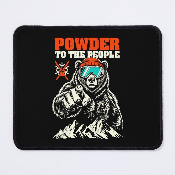Item preview, Skiing Skier Bear Powder To The People Funny Ski Protest designed and sold by GrandeDuc.