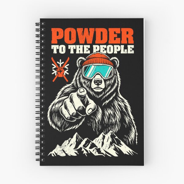 Item preview, Skiing Skier Bear Powder To The People Funny Ski Protest designed and sold by GrandeDuc.