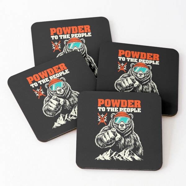Item preview, Skiing Skier Bear Powder To The People Funny Ski Protest designed and sold by GrandeDuc.