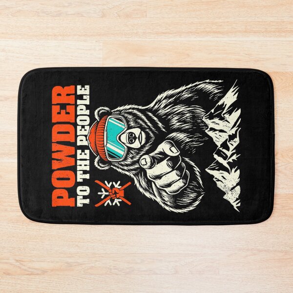 Item preview, Skiing Skier Bear Powder To The People Funny Ski Protest designed and sold by GrandeDuc.