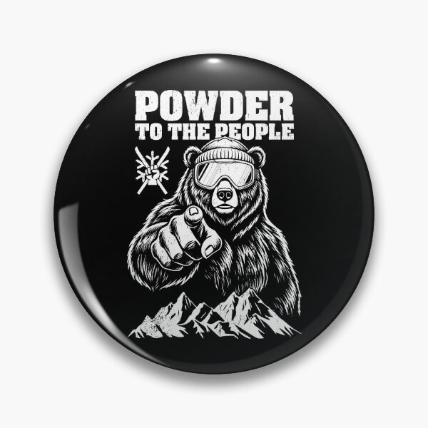 Item preview, Skiing Skier Bear Powder To The People Funny Ski Protest designed and sold by GrandeDuc.
