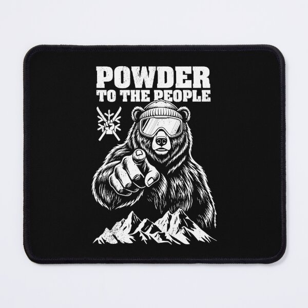 Item preview, Skiing Skier Bear Powder To The People Funny Ski Protest designed and sold by GrandeDuc.