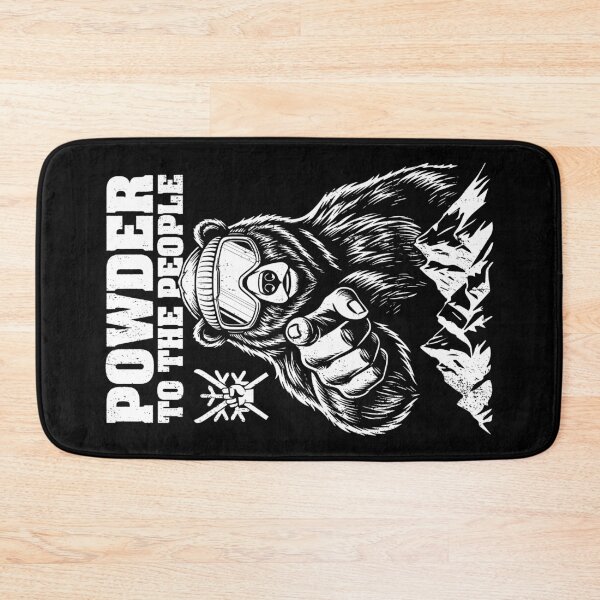 Item preview, Skiing Skier Bear Powder To The People Funny Ski Protest designed and sold by GrandeDuc.