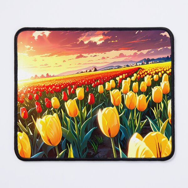 Item preview, Golden Tulip Field at Sunset designed and sold by HikariMoments.