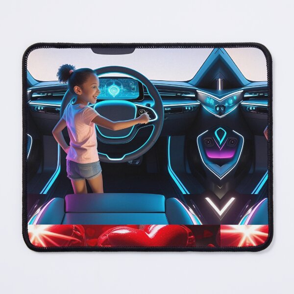 Item preview, Cute girl driving a future car designed and sold by MarekNocon3.