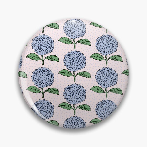 Item preview, Boho Pastel Blue Floral Hydrangeas designed and sold by Lindsay Marie Patterns.