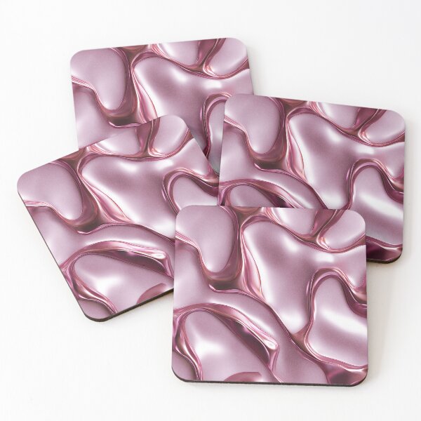 Item preview, Y2K Pink Liquid Pattern | Futuristic Glossy Chrome 3 designed and sold by Velvetcosmonova.