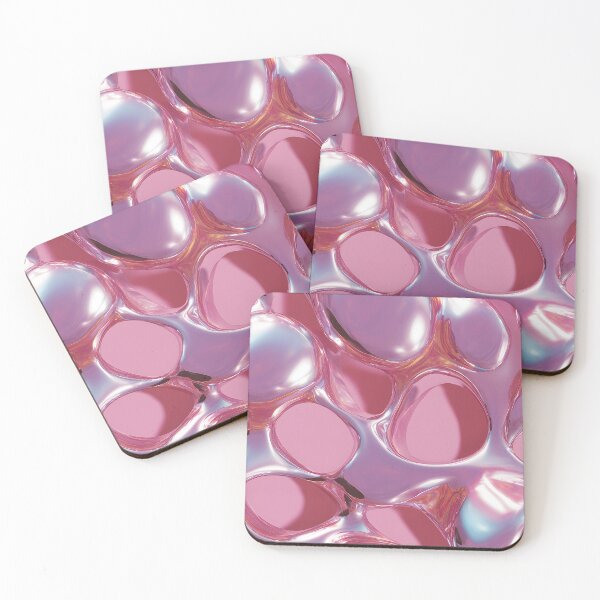 Item preview, Y2K Pink Liquid Pattern | Futuristic Glossy Chrome 2 designed and sold by Velvetcosmonova.
