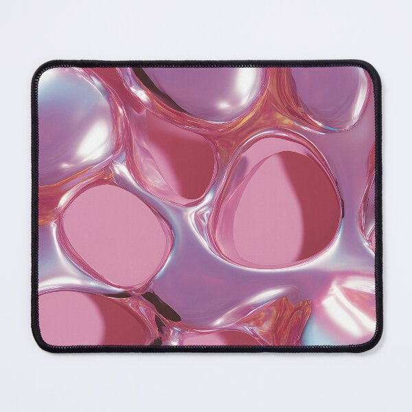 Item preview, Y2K Pink Liquid Pattern | Futuristic Glossy Chrome 2 designed and sold by Velvetcosmonova.