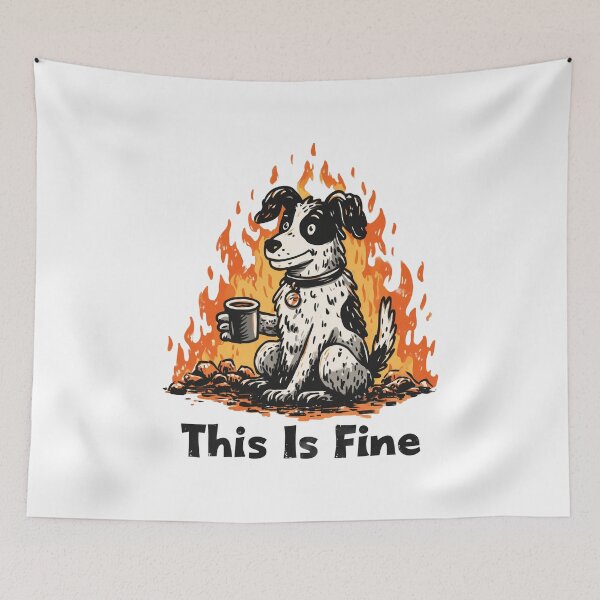 Item preview, Funny Meme - This Is Fine Dog Meme designed and sold by hamishby.