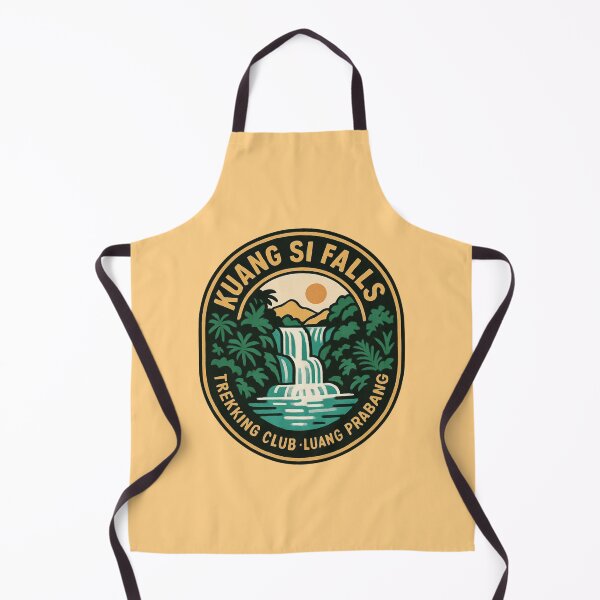 Item preview, Kuang Si Falls Luang Prabang Retro Badge – Adventure Travel Design designed and sold by Timeless Design.