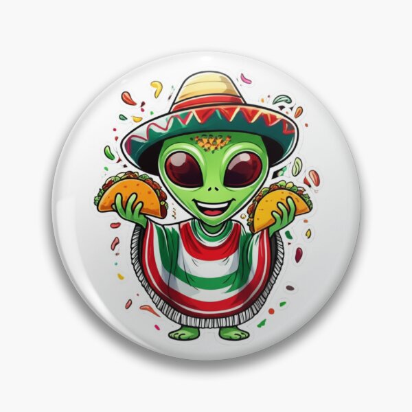 Item preview, Happy Alien Fiesta with Tacos designed and sold by PrintBreeze.