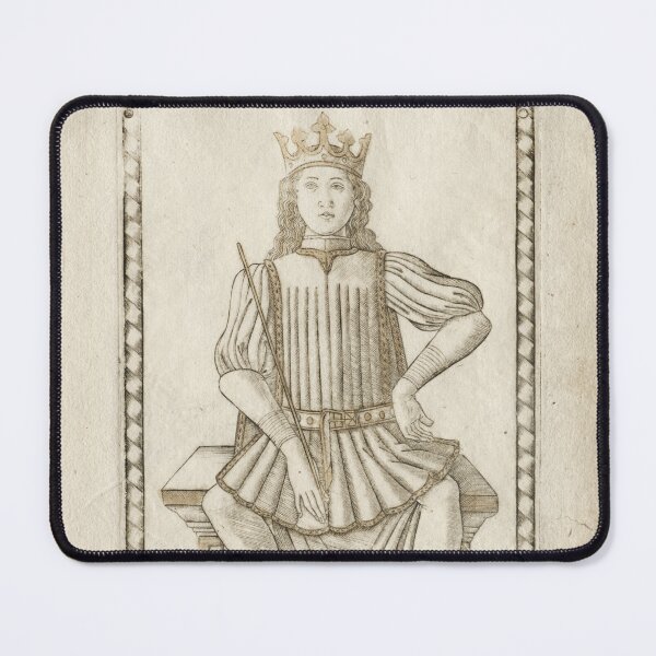 Item preview, The King (from the Tarocchi, series E Conditions of Man, 8), before 1467. Master of the E-Series Tarocchi (Italian, 15th century). Engraving hand colored with gold designed and sold by Vintage Designs +.