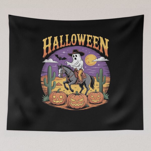 Item preview, Cowboy Ghost Riding Horse Funny Tarot Card Halloween Season designed and sold by Mateusz Majcherek.