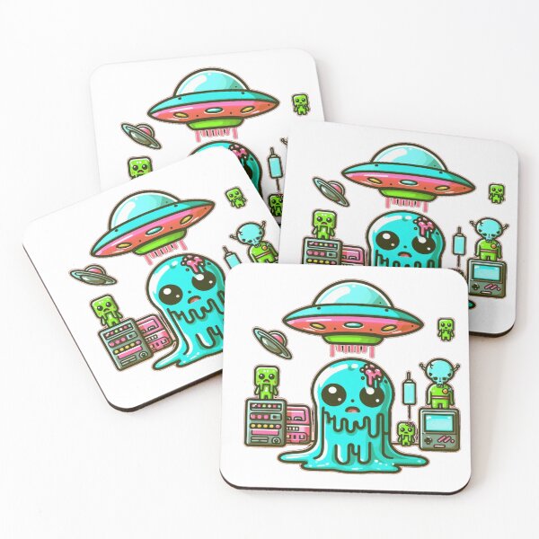 Item preview, Kawaii zombie UFO designed and sold by Shirtabell.