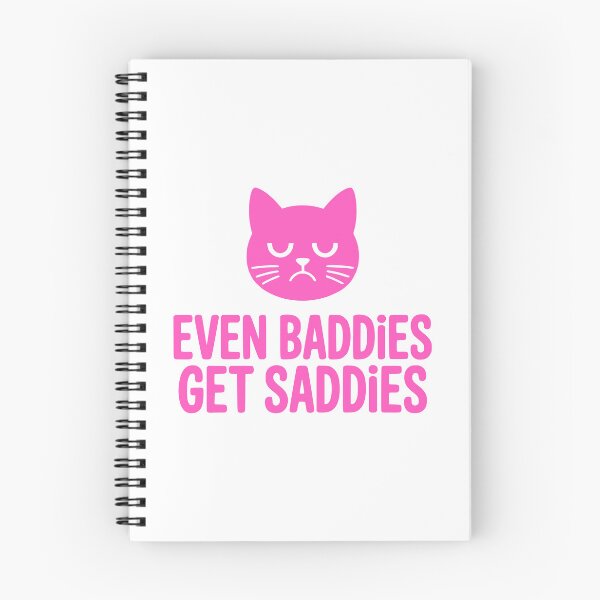 Item preview, Even Baddies Get Saddies! Cute Pink Cat designed and sold by PMCreative.