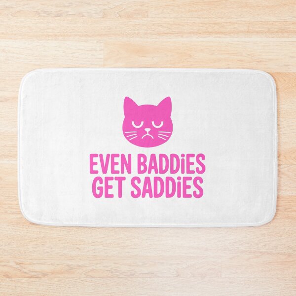 Item preview, Even Baddies Get Saddies! Cute Pink Cat designed and sold by PMCreative.